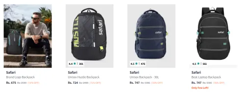 Image of Safari Backpacks upto 78% Discount