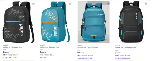 Image of Safari Backpacks upto 86% Discount | Starting at ₹367