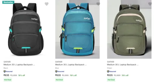 Image of Safari Bagpack at Minimum 70% Discount