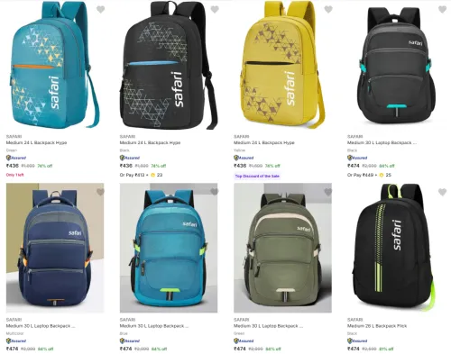 Image of SAFARI Bags & Backpacks starting @ ₹436