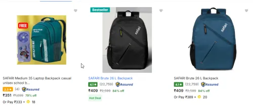 Image of Safari Bags starting @ ₹351