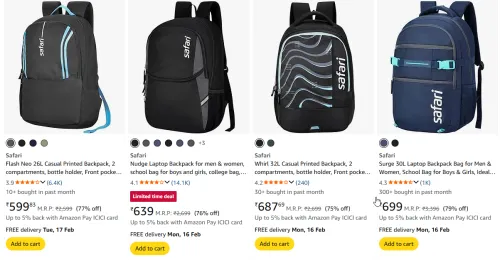 Image of Safari bags upto 75% off