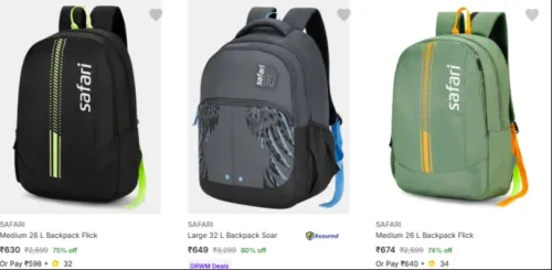Image of Safari bags upto 80% off