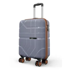 Safari Broadway 8 Wheels 55cm Cabin Size Trolley Bag, Hard Case Polypropylene, 360 Degree Wheeling Carry-on Luggage for Men & Women, Suitcase for Travel, Trolley Bags for Travel, Flintstone