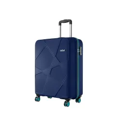 Safari Cabin Pentagon Pro 8 Wheels Spinner 55Cm Trolley Bag Hard Case Polypropylene, 360° Wheeling Carry on Luggage for Men & Women, Suitcase for Travel, Navy