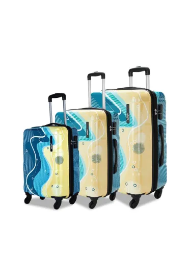 Image of Safari Coastline Set of 3 Printed Polycarbonate Hard Trolley Bags
