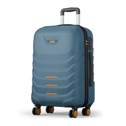Safari Crescent 8 Wheels 76cm Large Check-in Trolley Bag Hard Case Polycarbonate 360 Degree Wheeling System Luggage, Travel Bag, Suitcase for Travel, Trolley Bags for Travel, Ink Blue