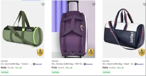 Image of Safari Duffel Bags upto 79% Discount
