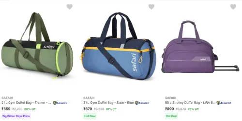 Image of Safari Duffel Bags upto 81% Discount