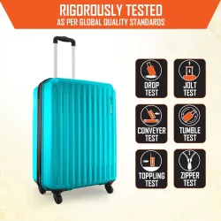 Safari Genius Alley 55cm Cabin Trolley Bag Hard Case Polypropylene, 4 Spinner Wheels