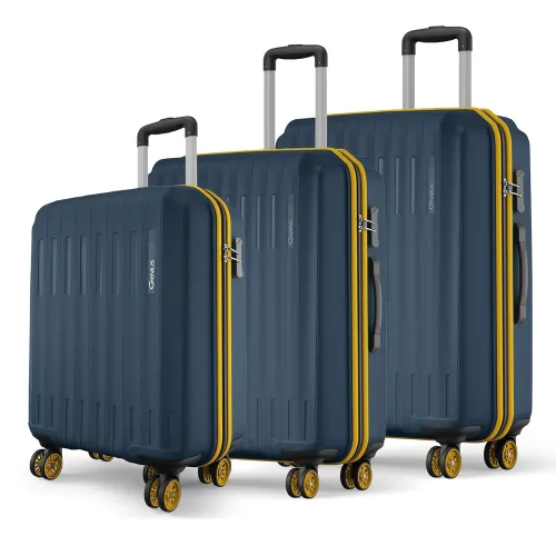 Image of Safari Genius Alley Set of 3 Polypropylene Trolley Bags (Deep Forest)