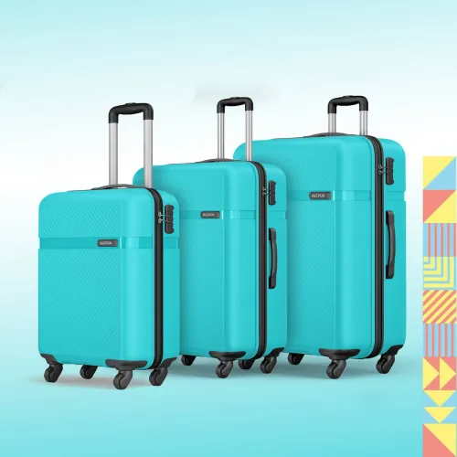 Image of Safari Hard Body Set of 3 Luggage 4 Wheels - Magnum Fury 3P set 4W - Teal