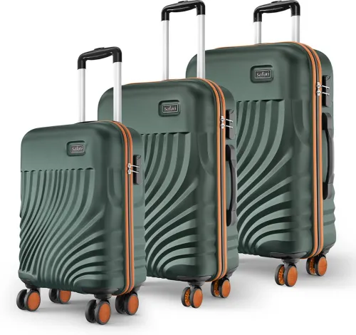 Image of SAFARI  Hard Body Set of 3 Luggage 8 Wheels 