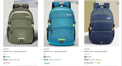 Image of Safari Laptop Bags at minimum 70% Discount