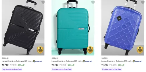 Image of Safari large size Suitcase From ₹1749