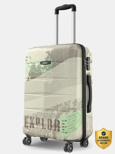 Image of SAFARI Medium Check-in Suitcase (66 cm) 4 Wheels - Explore Neo 66 4W - Khaki