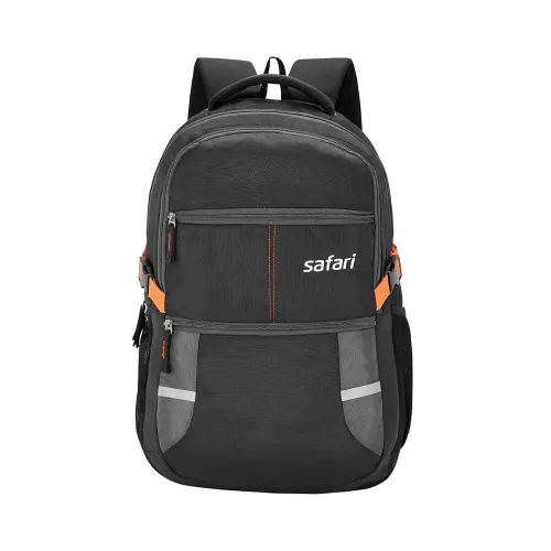 Image of Safari Omega spacious/large laptop backpack with Raincover, college bag, travel bag for men and women, Black, 30 Litre