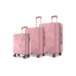 Safari Pentagon Pro 8 Wheels Set of 3 Trolley Bag, Hard Case Polypropylene, 360º Wheeling Small Check in Luggage, Suitca