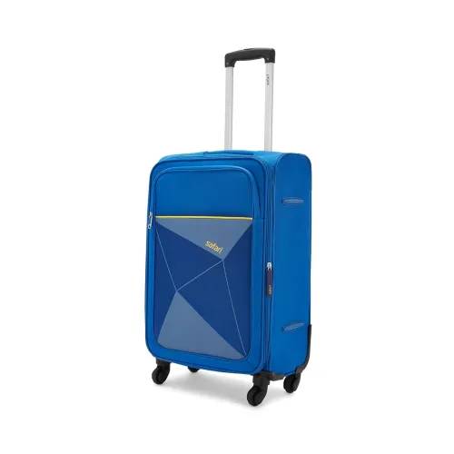 Image of Safari Polyester 65 cms Blue Softsided Check-in Luggage (PRISMA654WBLU)-26 Inch