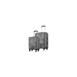 Safari Polypropylene (PP) Pentagon Set of 2 Suitcase Trolley Bags