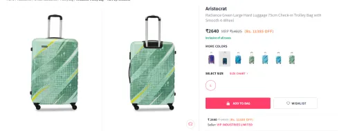 Image of Safari Oasis Neo Printed 8-Wheel Hard-Sided Large Trolley Bag