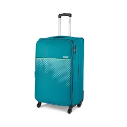 Safari Prisma Neo 57Cm Small Cabin Trolley Bag Polyester Expandable Soft Luggage, 4 Wheels 360 Degree Wheeling Carry-On 