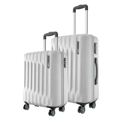 Safari Ray Neo 8 Wheels Set of 2 (Cabin + Medium) Trolley Bags, Hard Case Polycarbonate 360 Degree Wheeling Luggage for 