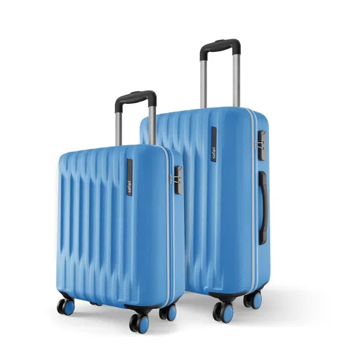 Image of Safari Ray Neo 8 Wheels Set of 2 (Cabin + Medium) Trolley Bags, Hard Case Polycarbonate 360° Spinner Wheeling Luggage fo