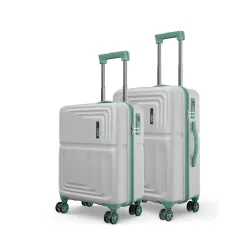 Safari Roma Hard Luggage Trolley Bag with 8 Wheels Set of Cabin and Medium Size