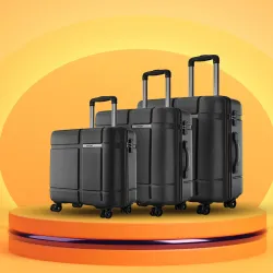 Safari Route Set of 3 Poly Carbonate Hard Trolley Bag