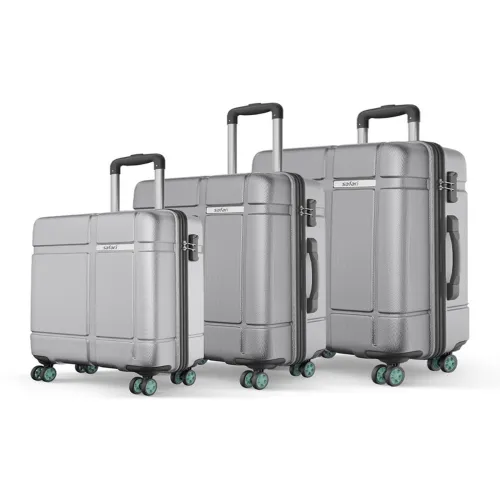 Image of Safari Route Silver Set of 3 Trolley Bag 