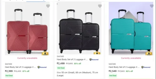 Image of SAFARI Set of 2 Luggage Upto 90% Discount