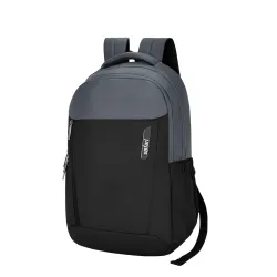 Safari Solace 30L Laptop Backpack, 2 compartments, Raincover, Organizer, Antitheft pocket, Trolley Sleeve, Bottle holder, Front pocket, College bag, school bag Dark Grey
