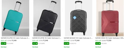 Image of SAFARI Suitcase 4 Wheels Upto 85% Discount