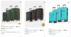 Safari Suitcases set of 3 upto 88% Discount