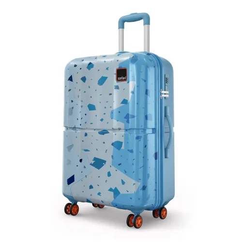 Image of Safari Tazzo 8 Wheels 66cm Medium Size Trolley Bag, Hard Case Polycarbonate, 360º Wheeling Small Check in Luggage, Suitc