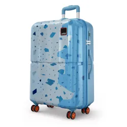 Safari Tazzo 8 Wheels 77cm Large Size Trolley Bag, Hard Case Polycarbonate, 360º Wheeling Small Check in Luggage, Suitca
