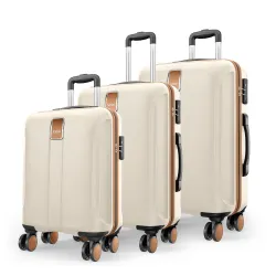 Safari Thorium Royale 8 Wheels Set of 3 Trolley Bags Hard Case Polycarbonate