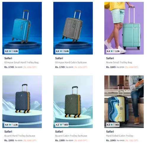 Image of Safari Trolley Bag at minimum 70% Discount