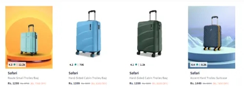 Image of Safari Trolley Bag starting @ ₹1299