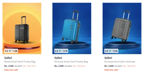 Image of Safari Trolley Bags at Minimum 70% Discount