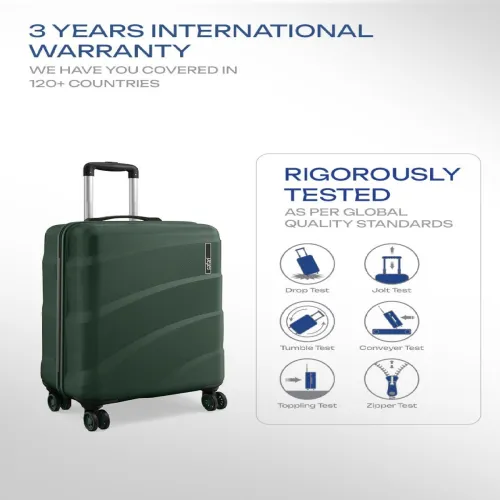 Image of Safari Zuno Textured Hard-Sided Cabin Trolley Bag