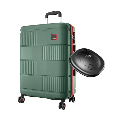Image of Safari Trackr 79cm GPS Trolley Bag – Dusk Green
