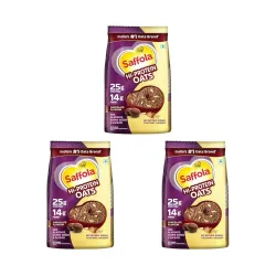 Saffola 25g High Protein Oats | 14g High Fibre | 1kg | Chocolate flavour | No Refined Sugar | With Almonds, Raisin, Pumpkin and Chia Seeds | Rolled Oats for Weight management & Muscle gain (...