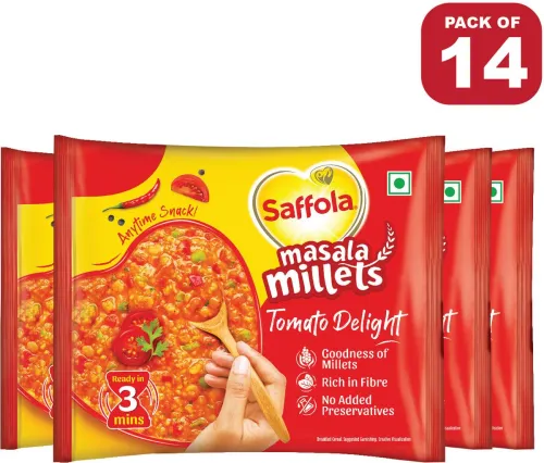 Image of Saffola by Saffola Masala Millets Tomato Delight (14 x 35 g)