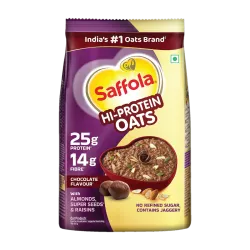 Saffola Hi Protein Oats Pouch with Almonds and Raisins 1kg