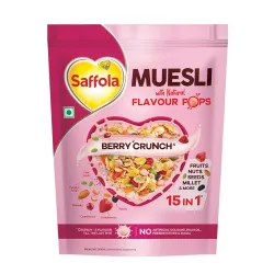 Saffola Muesli Berry Crunch with Flavour Pops, 450 gm