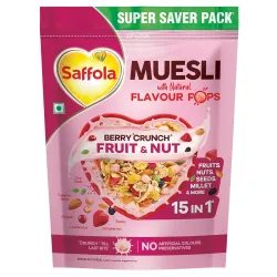 Saffola Muesli Fruit & Nut Berry Crunch with Flavour Pops, 700 gm