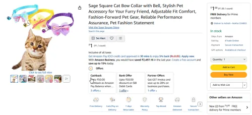Image of Sage Square Cat Bow Collar with Bell, Stylish Pet Accessory for Your Furry Friend, Adjustable Fit Comfort, Fashion-Forwa