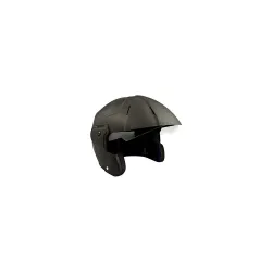 Sage Square Deltz Power (ISI Certified) Open Face Helmet , Black Matte , Small, ABS
